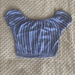 Hollister cropped off the shoulder top